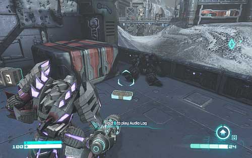 In front of the bunker with Soundwave - Chapter 10 | Audio Logs - Audio Logs - Transformers: Fall of Cybertron Game Guide & Walkthrough