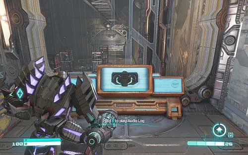 In the room with computers and lever - Chapter 10 | Audio Logs - Audio Logs - Transformers: Fall of Cybertron Game Guide & Walkthrough