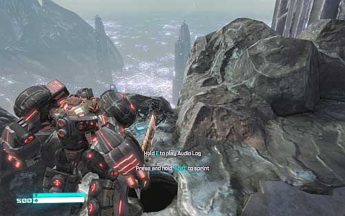 After fight with Hardshell you will get on the bridge - Chapter 11 | Audio Logs - Audio Logs - Transformers: Fall of Cybertron Game Guide & Walkthrough