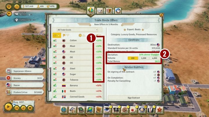 Also sign trade agreements on a regular basis - How to earn money fast in Tropico 6? - FAQ - Tropico 6 Guide