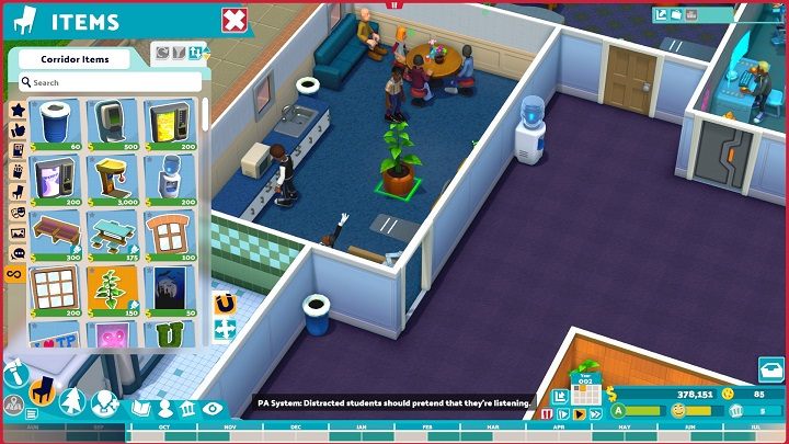 Employees and students feel the importance of the environment in which they learn and work, so you should take care of the appropriate decor - Two Point Campus: Beginners guide - Basics - Two Point Campus Guide