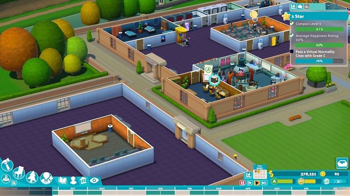 Over time and with the growing popularity of your campus, more and more students will appear in the facility - Two Point Campus: Beginners guide - Basics - Two Point Campus Guide