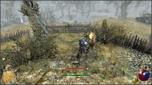 Of course go to the man (M37:14) and talk about the necklace with him - Widows Necklace, The Mad Blacksmith | Quests - Tir Geal - Quests - Tir Geal - Two Worlds II Game Guide