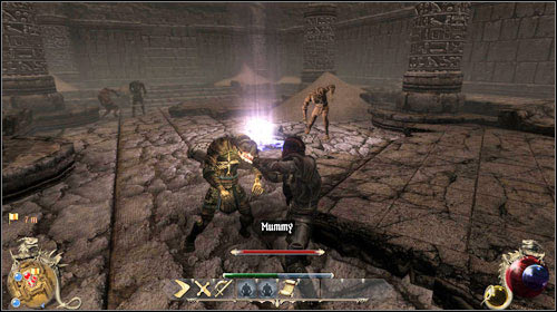 Once youre inside, follow Mazon and you will meet Reesa (M21:8), wholl change the plan of action - Imperial Delivery, A Friend in Need, The Third Man | Quests - Hatmandor - Quests - Hatmandor - Two Worlds II Game Guide