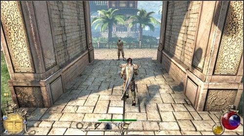 On your way you will once more meet the stranger (M23:11), who will offer you information in return for Lavarius Stone - Dr Lavarius, Blood For A Stone | Main quests - Chapter II - Main quests - Chapter II - Two Worlds II Game Guide