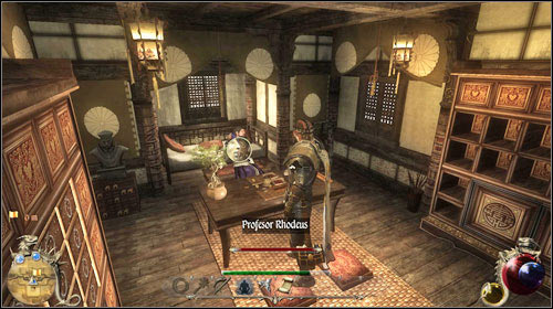 Professor Rhodeus can be found at the University as well, inside his office (M23:6) - Professor Rhodeus, Doctor Or Madam? | Main quests - Chapter II - Main quests - Chapter II - Two Worlds II Game Guide