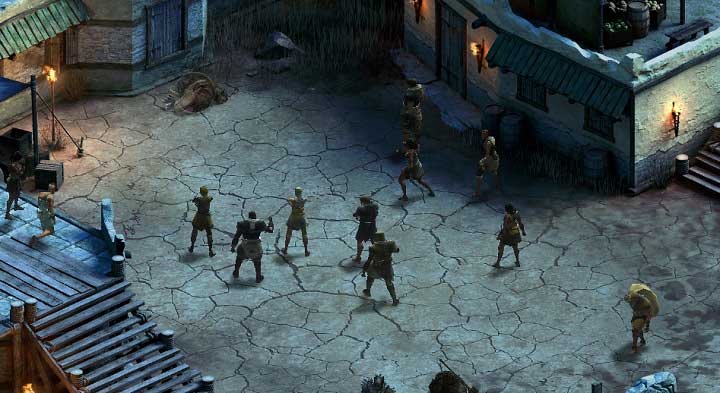 After the arrival youll notice the Beast lying on the yard of the village - In Chains | Search and Rescue - side quests | Stone Sea - Stone Sea - Tyranny Game Guide