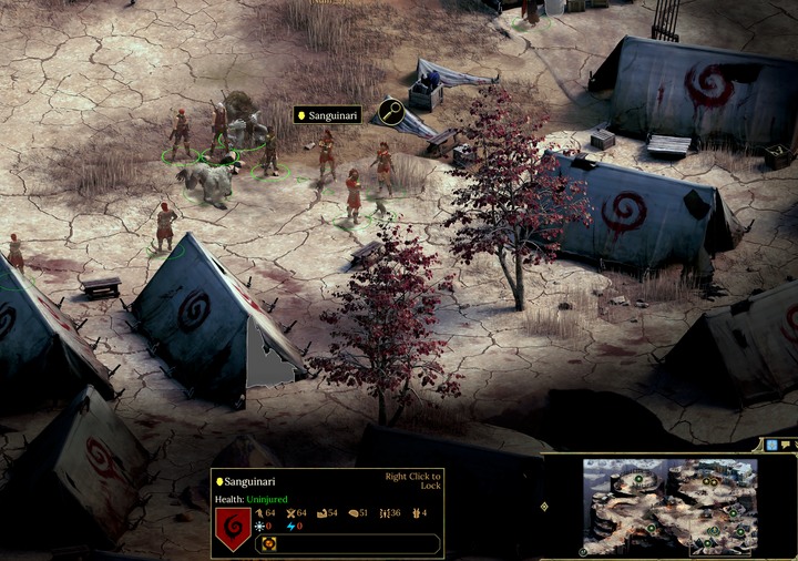 Sanguinari in Scarlet Chorus camp in Cacophony - Trail of Blood | Trial of Loyalty | Secret Contracts - side quests | Stone Sea - Stone Sea - Tyranny Game Guide