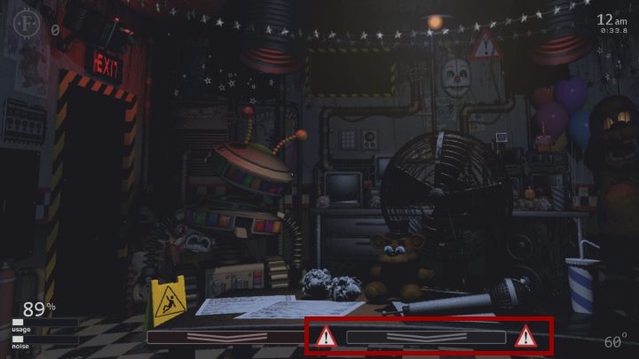 When the level of oxygen starts dropping, you will get a proper warning. - Temperature and ventilation in Ultimate Custom Night - Game Mechanics - Ultimate Custom Night Game Guide