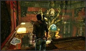 Go back to the place where you have started the climb (the destroyed column and the wall) and jump on the shelf near the grate - Uncharted 2: The Citys Secret, chapter 8 walkthrough - Walkthrough - Uncharted 2 Guide