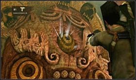 Like last time, head towards the red face on the blade that isnt lowered - Uncharted 2: Path of Light, chapter 9 walkthrough - Walkthrough - Uncharted 2 Guide