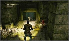 When you reach the stone corridor, kill the enemies on the other side of the trap - Uncharted 2: Only One Way Out, chapter 10 walkthrough - Walkthrough - Uncharted 2 Guide
