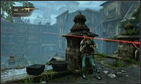 Once outside, immediately hide behind one of the sculptures - Uncharted 2: Only One Way Out, chapter 10 walkthrough - Walkthrough - Uncharted 2 Guide