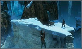 When you reach the end of the tunnel, you will find yourself in a vast cleft between the mountains - Uncharted 2: Mountaineering part 1, chapter 17 walkthrough - Walkthrough - Uncharted 2 Guide