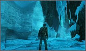 You are forced to leave your companion - jump down on the ice below - Uncharted 2: Mountaineering part 2, chapter 17 walkthrough - Walkthrough - Uncharted 2 Guide