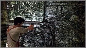 Now, all we had to do was to push down the boulder (Triangle) and unlock the passageway - Uncharted 1: The Search for El Dorado part 1 - Chapter 2 walkthrough - Walkthrough - Uncharted Drakes Fortune Guide