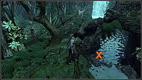Nate led the way to the ruins, and from there, he climbed the little steps up and left - Uncharted 1: Sanctuary - Chapter 13 walkthrough - Walkthrough - Uncharted Drakes Fortune Guide