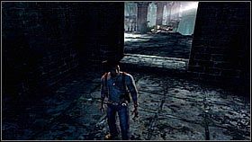 Drake ran further down the stairs, and bypassed a path blocked by rubble - Uncharted 1: On the Trail of the Treasure - Chapter 15 walkthrough - Walkthrough - Uncharted Drakes Fortune Guide