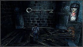 After returning to the boards in the middle, Nate turned towards the hole on the left (there was a second bell at the bottom) - Uncharted 1: On the Trail of the Treasure - Chapter 15 walkthrough - Walkthrough - Uncharted Drakes Fortune Guide