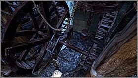 Drake returned to sign II and jumped into a small courtyard with stairs and flags in the middle - Uncharted 1: The Treasure Vault - Chapter 16 walkthrough - Walkthrough - Uncharted Drakes Fortune Guide