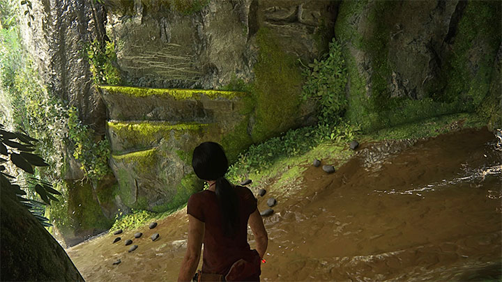 Cross the cave and stop in the spot shown in the above screenshot - Reach the railway station - 8. Partners - Walkthrough - Uncharted: The Lost Legacy Game Guide