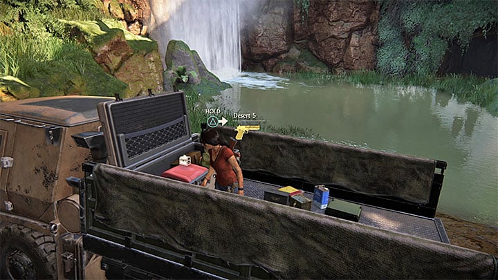 You can find this treasure while searching for one of the supply crates - Treasures in Wester Ghats Secrets - Secrets - Uncharted: The Lost Legacy Game Guide