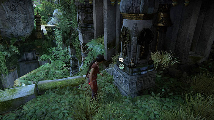 This treasure is to the right of the large Shivas statue - The Lost Legacy All Secrets - Secrets - Uncharted: The Lost Legacy Game Guide