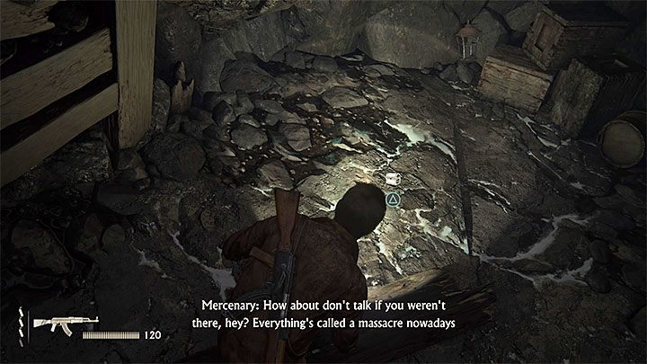 Climb the left upper shelf and quickly access the cave presented in the screenshot 1 (try to accomplish that before you get spotted by your opponents) - Uncharted 4: Chapter 8 The Grave of Henry Avery - treasure list - Treasures - Uncharted 4: A Thiefs End Game Guide