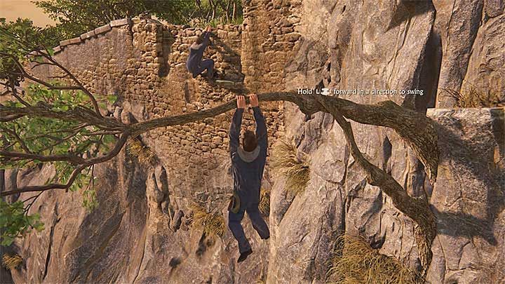 Swing on the tree. - Uncharted 4: Chapter 6 Once a Thief - walkthrough - Walkthrough - Uncharted 4: A Thiefs End Game Guide