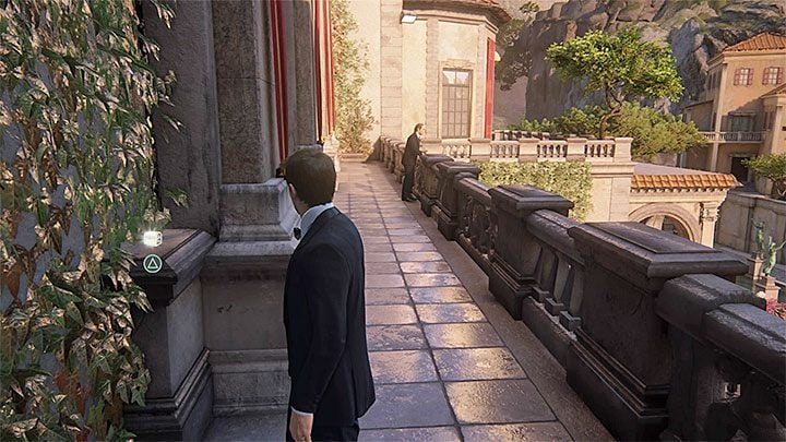 Get back to the place you started the exploration of the manor at, head straight ahead and head to the right to reach a large outdoor balcony - Uncharted 4: Chapter 6 Once a Thief - walkthrough - Walkthrough - Uncharted 4: A Thiefs End Game Guide