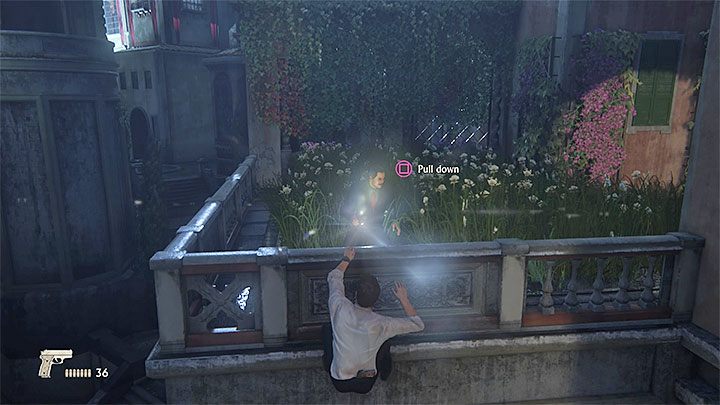 The other bandit is located on the balcony with long grass - Uncharted 4: Chapter 7 Lights Out - walkthrough - Walkthrough - Uncharted 4: A Thiefs End Game Guide