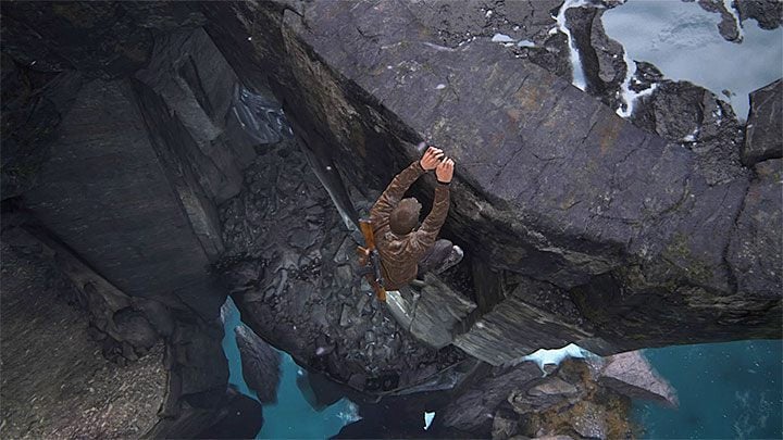 Take a look around the cross, and to be more specific, investigate edges of the stone shelf - Uncharted 4: Chapter 8 The Grave of Henry Avery - walkthrough - Walkthrough - Uncharted 4: A Thiefs End Game Guide