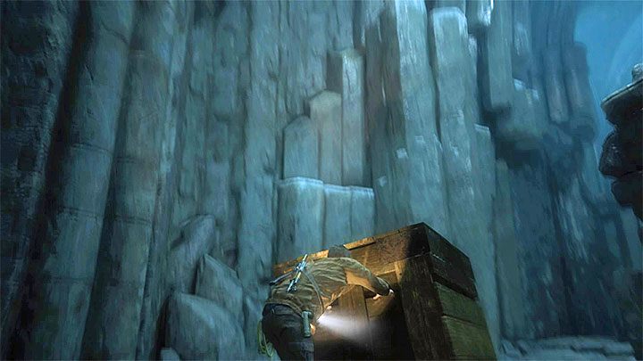 Push the container towards the left wall - Uncharted 4: Chapter 9 Those Who Prove Worthy - walkthrough - Walkthrough - Uncharted 4: A Thiefs End Game Guide