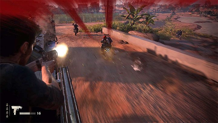 Keep firing while in the back of the truck - Uncharted 4: Chapter 11 Hidden in Plain Sight - walkthrough - Walkthrough - Uncharted 4: A Thiefs End Game Guide