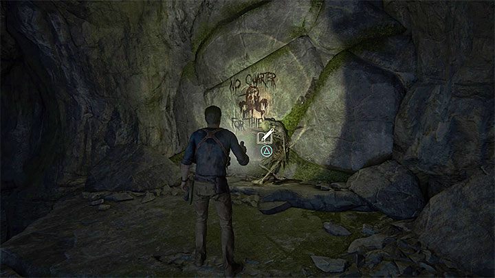 Examine the writings on the wall and slide down the slope - Uncharted 4: Chapter 13 Marooned - walkthrough - Walkthrough - Uncharted 4: A Thiefs End Game Guide