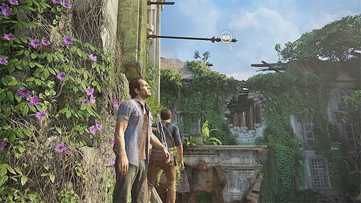Use the grappling point only after you have obtained the collectible in the side room - Uncharted 4: Chapter 14 Join Me in Paradise - walkthrough - Walkthrough - Uncharted 4: A Thiefs End Game Guide