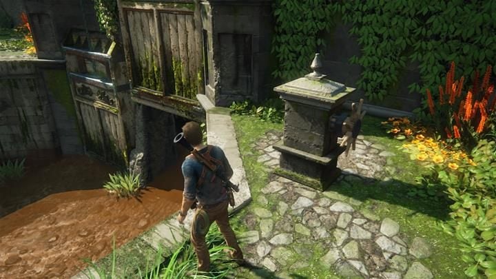 The turning wheel on the right opens the way - Uncharted 4: Chapter 17 For Better or Worse - walkthrough - Walkthrough - Uncharted 4: A Thiefs End Game Guide