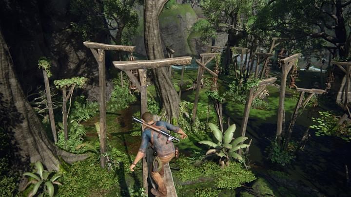 Jump over the gallows to move ahead - Uncharted 4: Chapter 18 New Devon - walkthrough - Walkthrough - Uncharted 4: A Thiefs End Game Guide