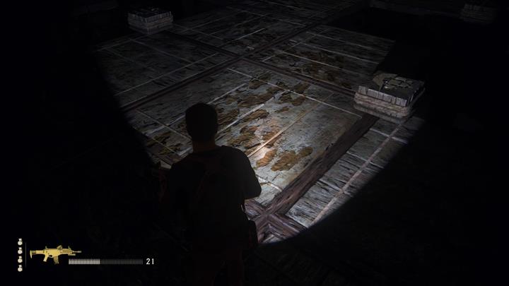 After you get to the bridge with explosives, follow the footprints to avoid explosion. - Uncharted 4: Chapter 19 Averys Descent - walkthrough - Walkthrough - Uncharted 4: A Thiefs End Game Guide