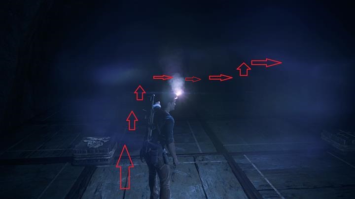 Climb onto the platform next to the skull, move three fields forward, three to the right, one up and two to the right. This will get you through safely - Uncharted 4: Chapter 19 Averys Descent - walkthrough - Walkthrough - Uncharted 4: A Thiefs End Game Guide