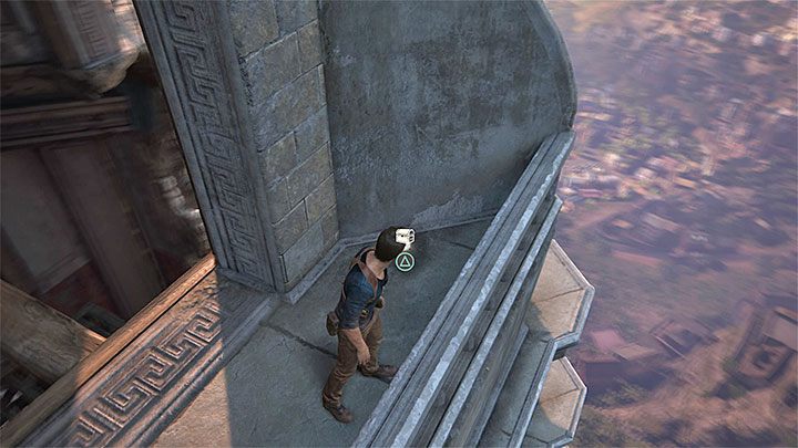 You have to reach the top balconies of the tower that have been connected with each other, by means of wooden logs - Uncharted 4: Chapter 11 Hidden in Plain Sight - treasure list - Treasures - Uncharted 4: A Thiefs End Game Guide
