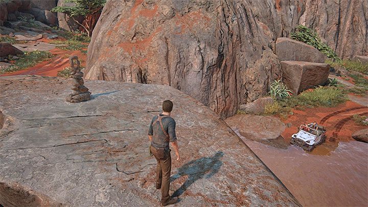 You will come across this cairn soon after you approach another muddy drive - Uncharted 4: Not a Cairn in the World trophy - all cairns locations - Trophies In Uncharted 4 - Uncharted 4: A Thiefs End Game Guide