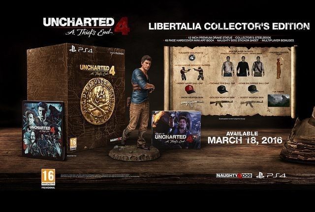 Uncharted 4: A Thiefs End Libertalia Collectors Edition is the title of the biggest collector edition of the game - Uncharted 4: Game editions - Appendix - Uncharted 4: A Thiefs End Game Guide