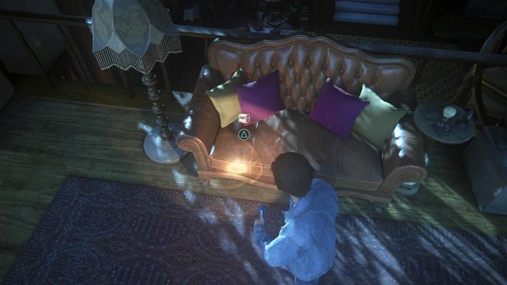 After you move the bureau with Sam on it, jump onto it, pull up and push off towards the balcony opposite - Uncharted 4: Chapter 16 The Brothers Drake - treasure list - Treasures - Uncharted 4: A Thiefs End Game Guide