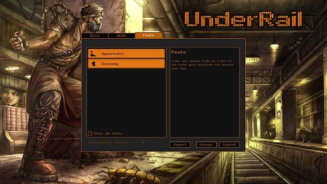 Opportunist - Character development example | How to create and develop a character - How to create and develop a character - Underrail Game Guide