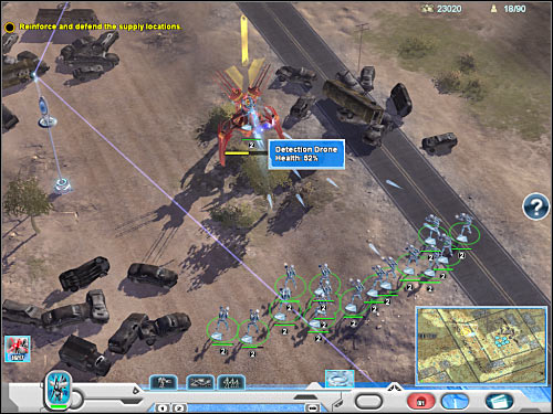 The second group will appear in just a few seconds - Mission 1 - part 2 - Novus - Universe at War: Earth Assault - Game Guide and Walkthrough