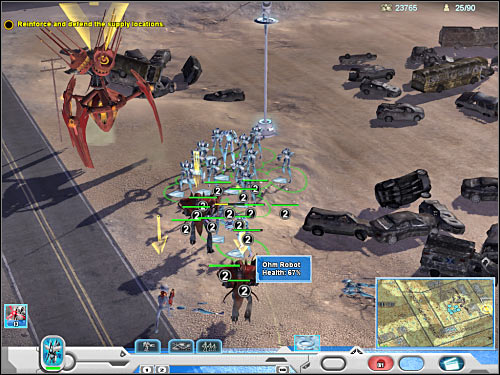 The final third group will appear to the south of your main base (screen) - Mission 1 - part 2 - Novus - Universe at War: Earth Assault - Game Guide and Walkthrough