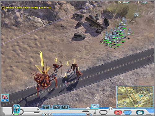 Fifth objective: Defend the base - Mission 1 - part 2 - Novus - Universe at War: Earth Assault - Game Guide and Walkthrough