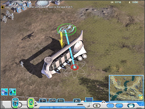 Now you will have to focus your attention on obtaining other pieces of the portal - Mission 3 - part 1 - Novus - Universe at War: Earth Assault - Game Guide and Walkthrough