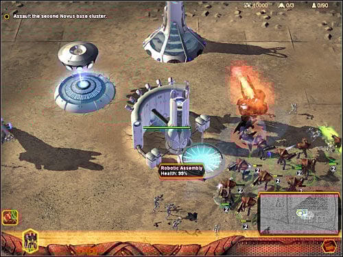 Third objective: Assault the third Novus base cluster - Mission 1 - part 2 - Hierarchy - Universe at War: Earth Assault - Game Guide and Walkthrough